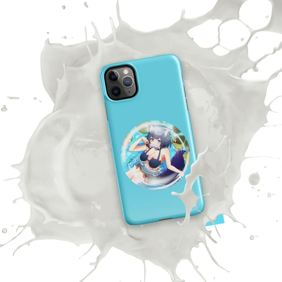 Jackie inside bubble with signature - iphone snap case coral blue product image (6)