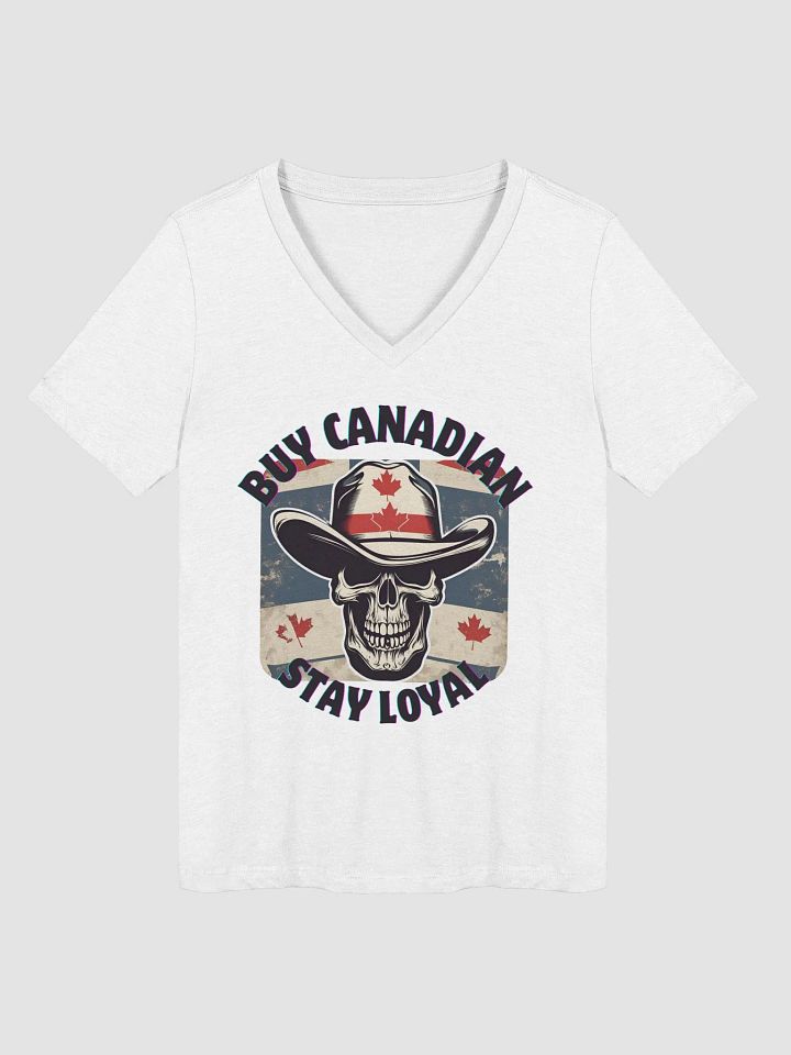 Canadian Cowboy Skull V-Neck Tee product image (17)