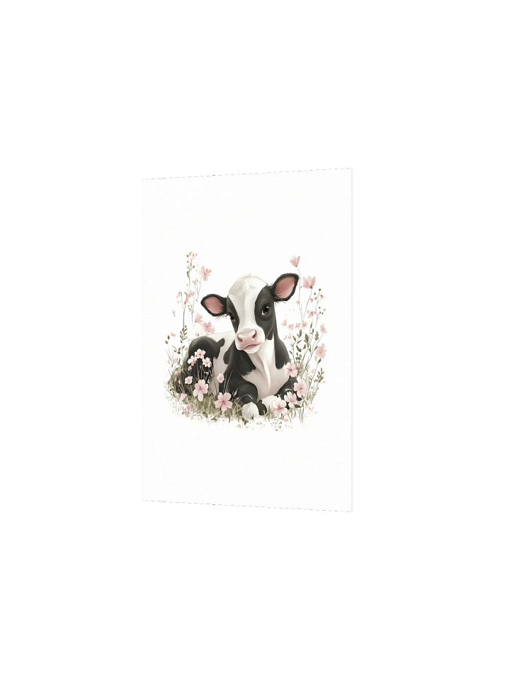 Holstein Cow in Pink Florals Farm Print product image (13)