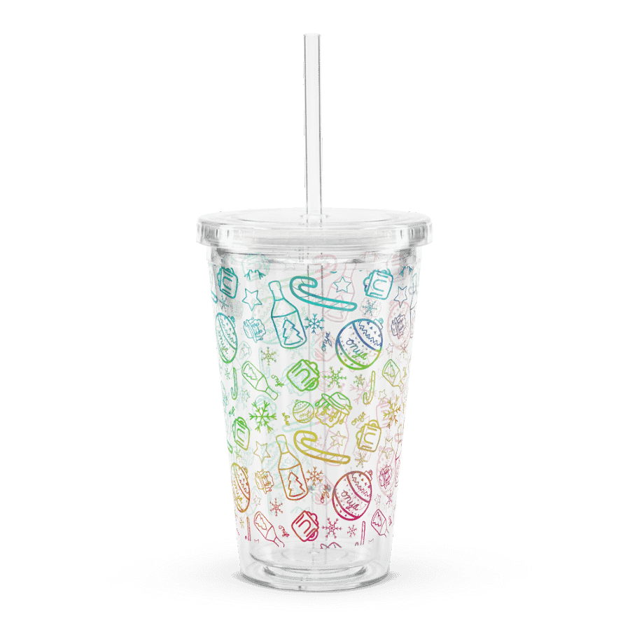 Limited Edition Christmas Rainbow Plastic Tumbler product image (1)