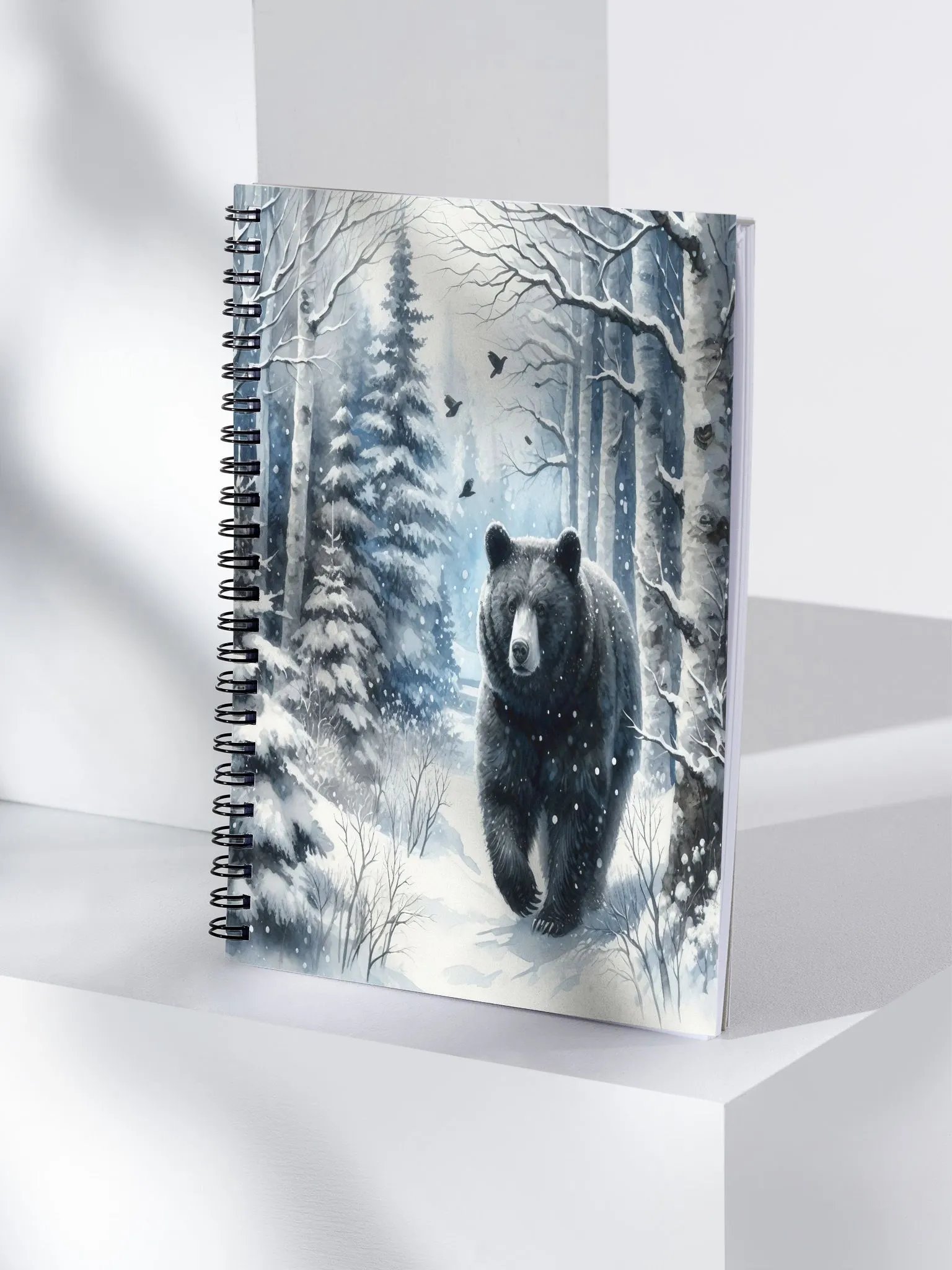 Winter Wonderland Black Bear-Spiral Notebook product image (4)
