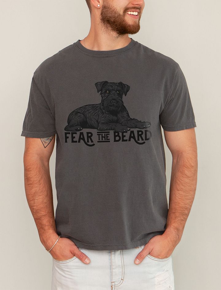 Fear the Beard T-Shirt of a Schnauzer (Black) | Funny T-Shirt for Bearded Dog Paw-rents product image (21)
