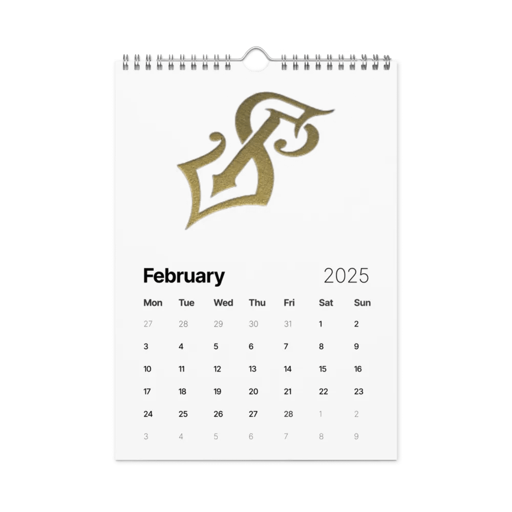 Golden Ornamental R 2025 Wall Calendar product image (5)