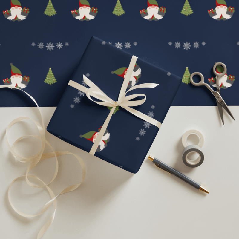 Gnomes & Trees Festive Wrapping Paper Set product image (1)