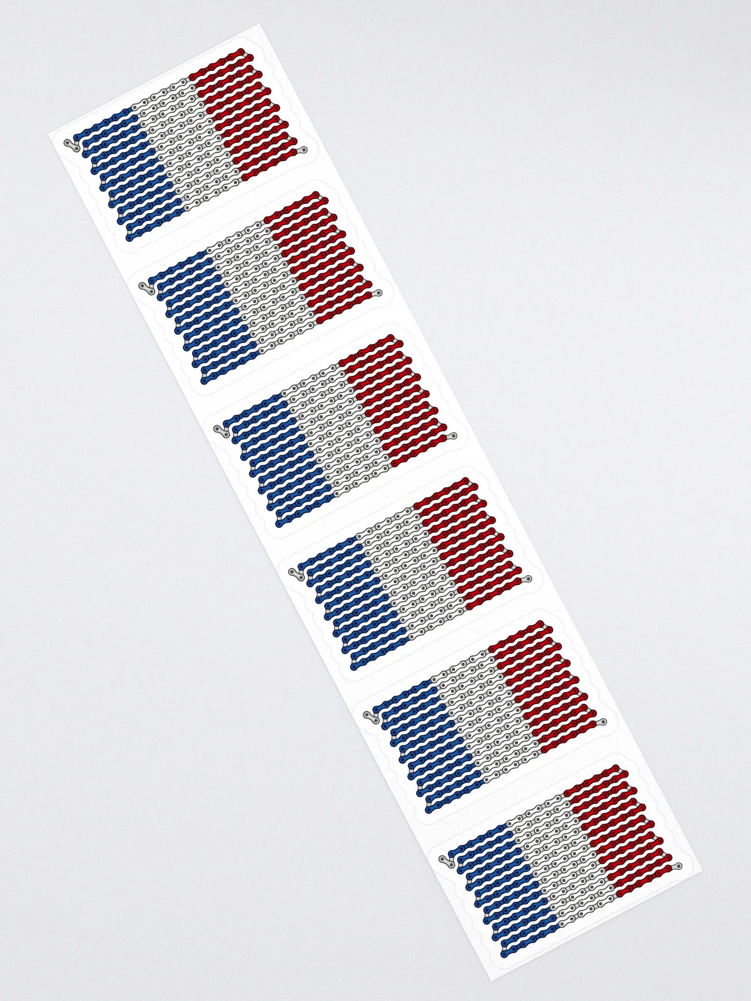France Bike Chain Flag Sticker 6 Pack product image (1)