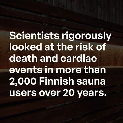 Did you know this?

Just two 15-minute dry sauna sessions a day increase growth hormone release by 500 percent!

Saunas also ...