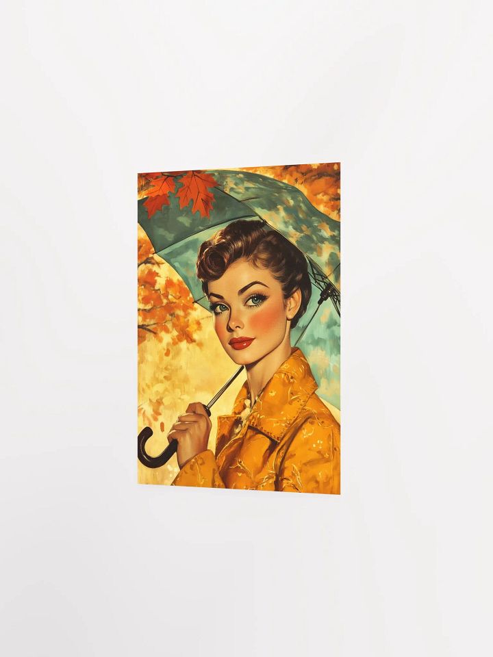 Rainy Day Chic Retro Poster - Nostalgic Autumn Classic Art Print product image (16)