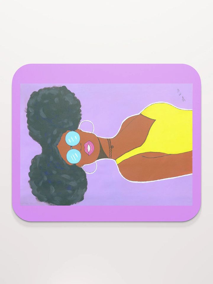 Afro American girl (art by Dina R.) - acrylic painting picture - Classic Mouse Pad product image (2)