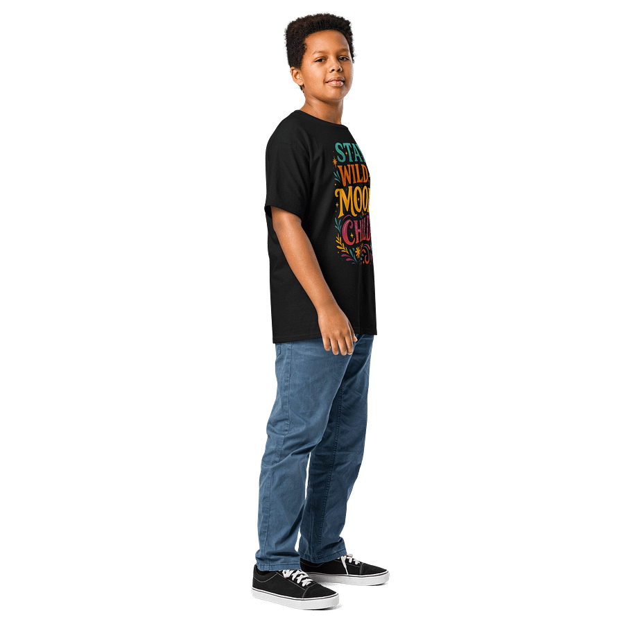 Stay Wild Moon Child Youth Tee – Cosmic T-Shirt for Kids product image (13)
