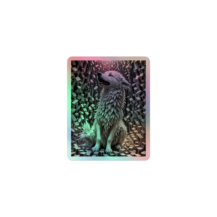 Surreal Wolf Holographic Sticker Sheet product image (1)