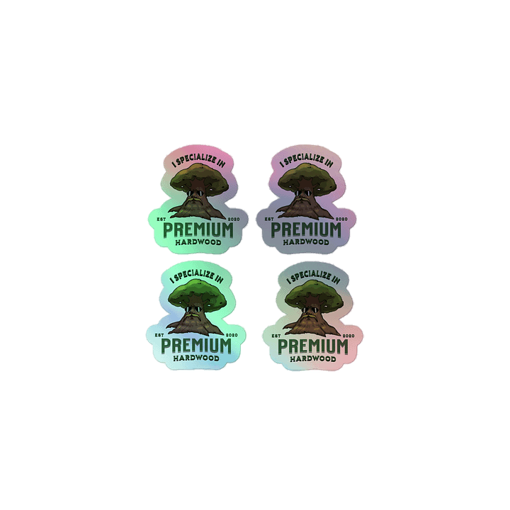 Premium Hardwood Kiss-Cut Holographic Sticker Sheet (Set of 4) product image (1)