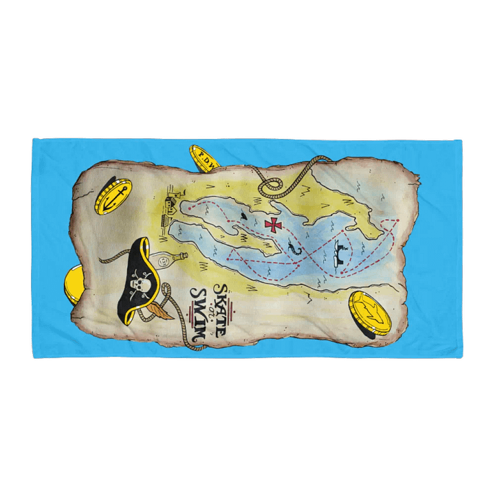 Pirate map beach towel product image (1)