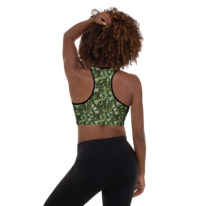 PADDED SPORTS TOP WITH DARK GREEN CAMO PATTERN product image (1)