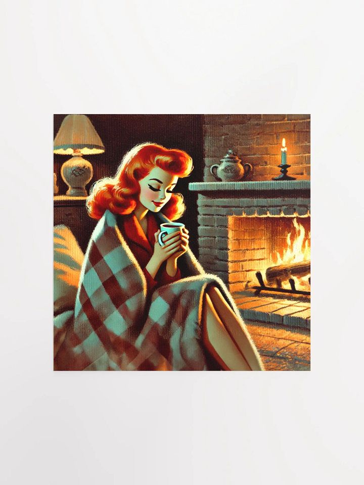 Vintage Style Cozy Fireside Autumn Moments Premium Prints and Posters product image (6)