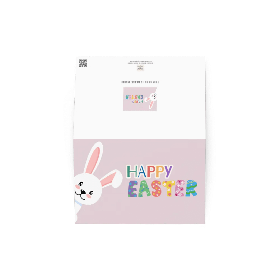 Cute Bunny Happy Easter Greeting Card product image (5)