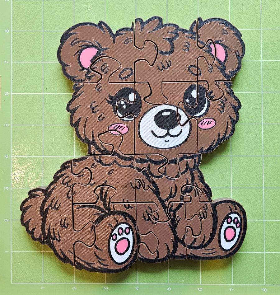 Bear 3D Printed Jigsaw Puzzle– A Roaring Good Time for Young Minds! product image (4)
