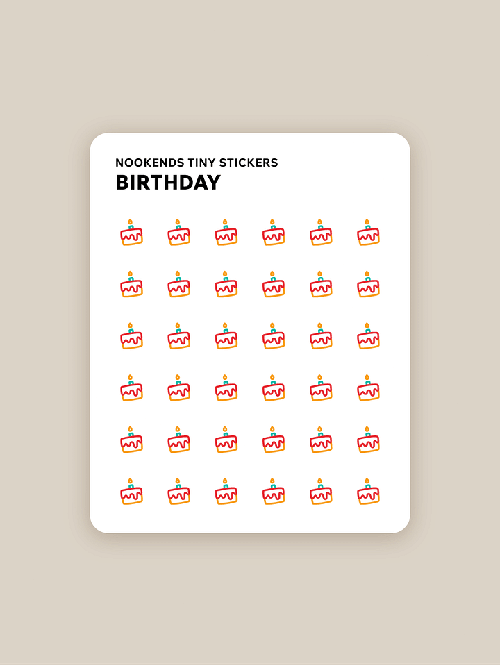 Tiny Stickers: Birthday product image (1)
