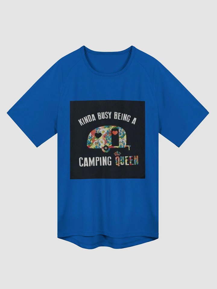 "Camping Queen" Blue T-Shirt (Ladies) product image (1)