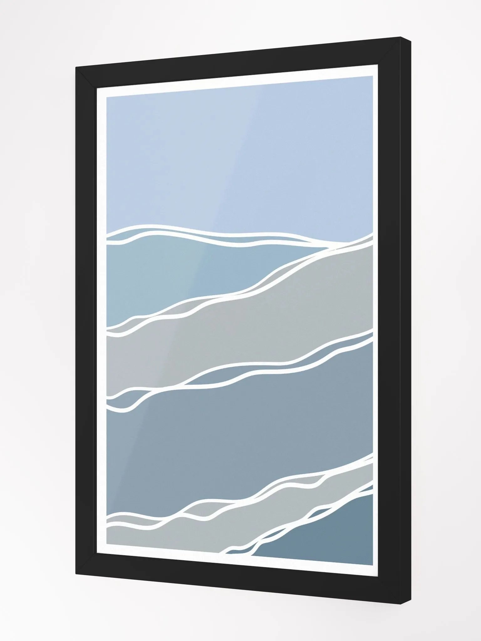 Azure Waves Framed Poster product image (10)