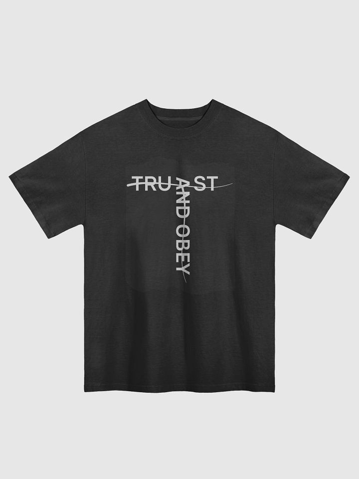 TRUST AND OBEY ,Rugged Cross Unisex Faded Tee product image (1)