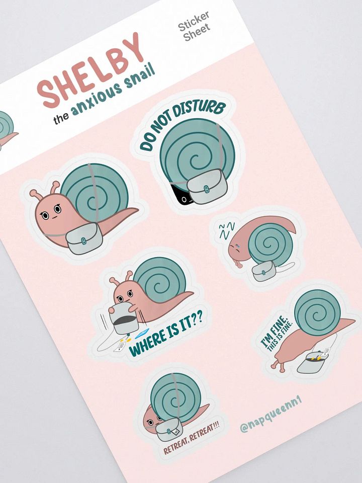 Shelby the Anxious Snail - Sticker Sheet product image (1)