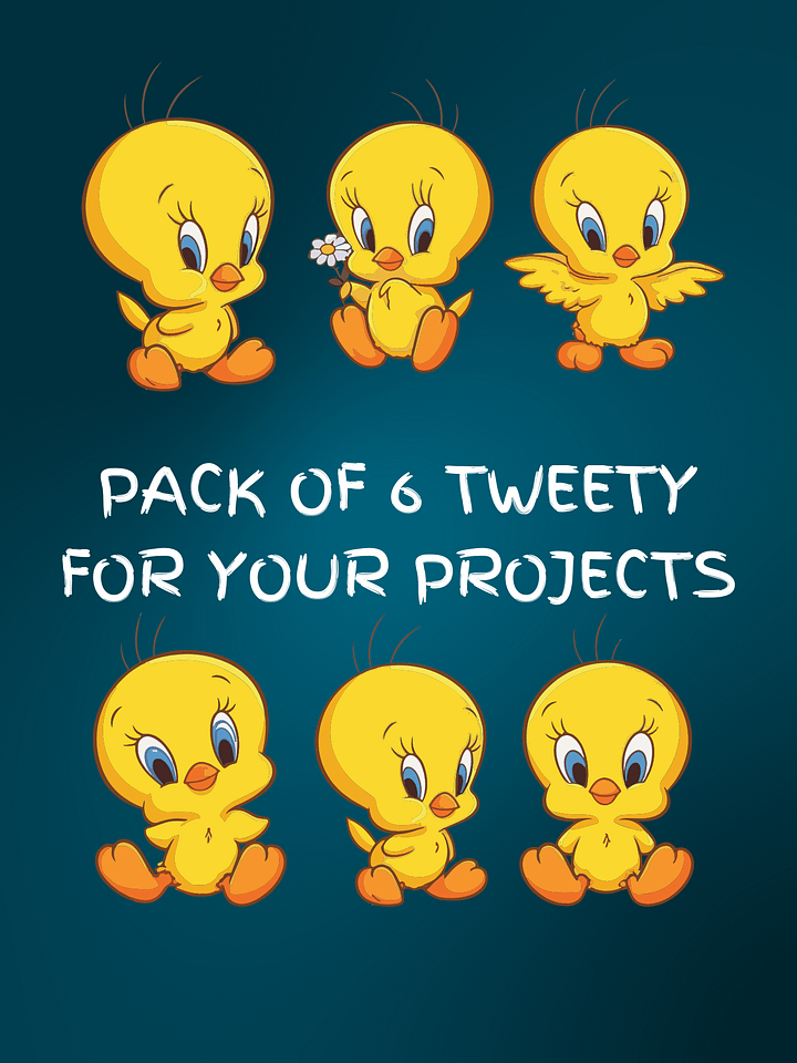 PACK OF 6 TWEETY CARTOON ART product image (1)