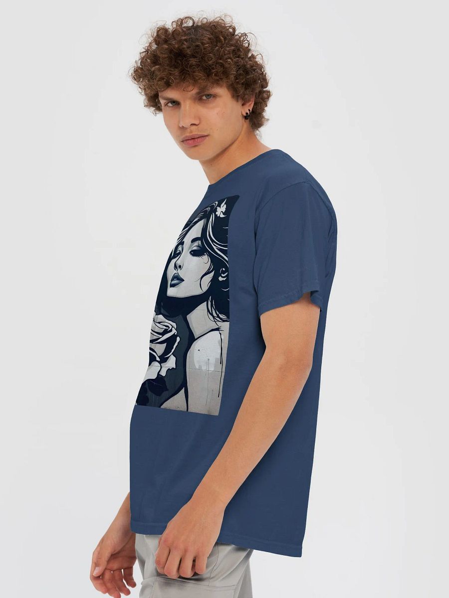 Baby Blue with Roses, Supersoft garment dyed heavyweight tee product image (6)
