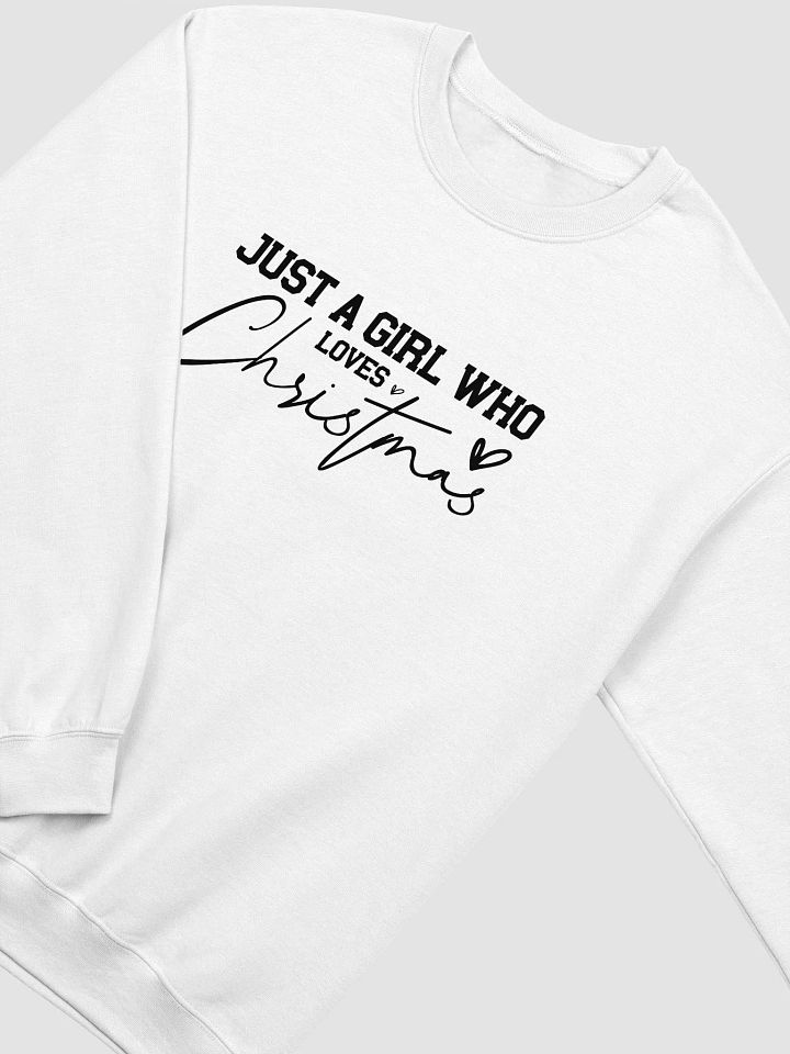 Just A Girl Who Loves Christmas Front Print Unisex Crewneck Sweatshirt product image (2)