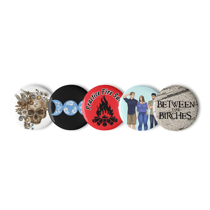 Between the Birches Trilogy Buttons // Third Edition Version // Set of 5 product image (1)