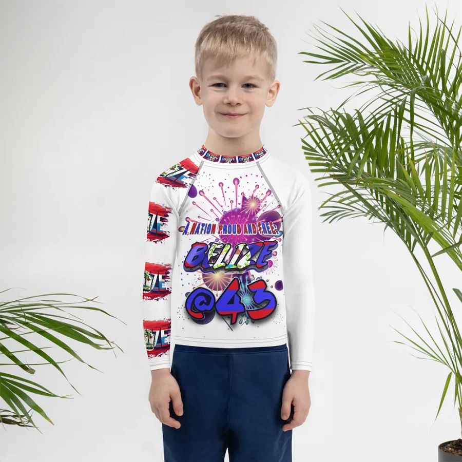 Belize Independence Kids Rash Guard product image (5)