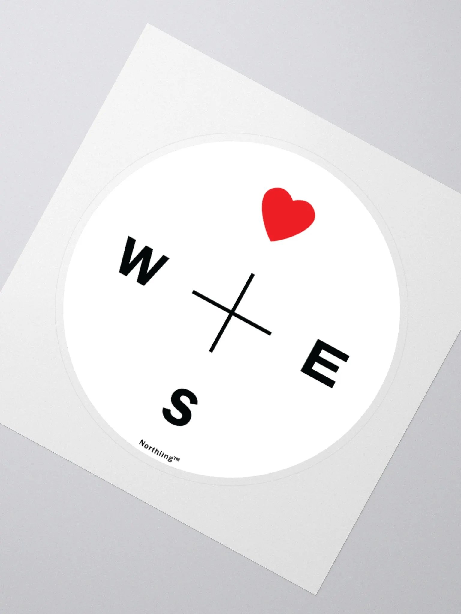 Northling™ I Heart the North Compass Vinyl Sticker product image (2)