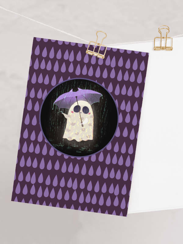 Little Ghost in the Rain - Greeting Card product image (5)