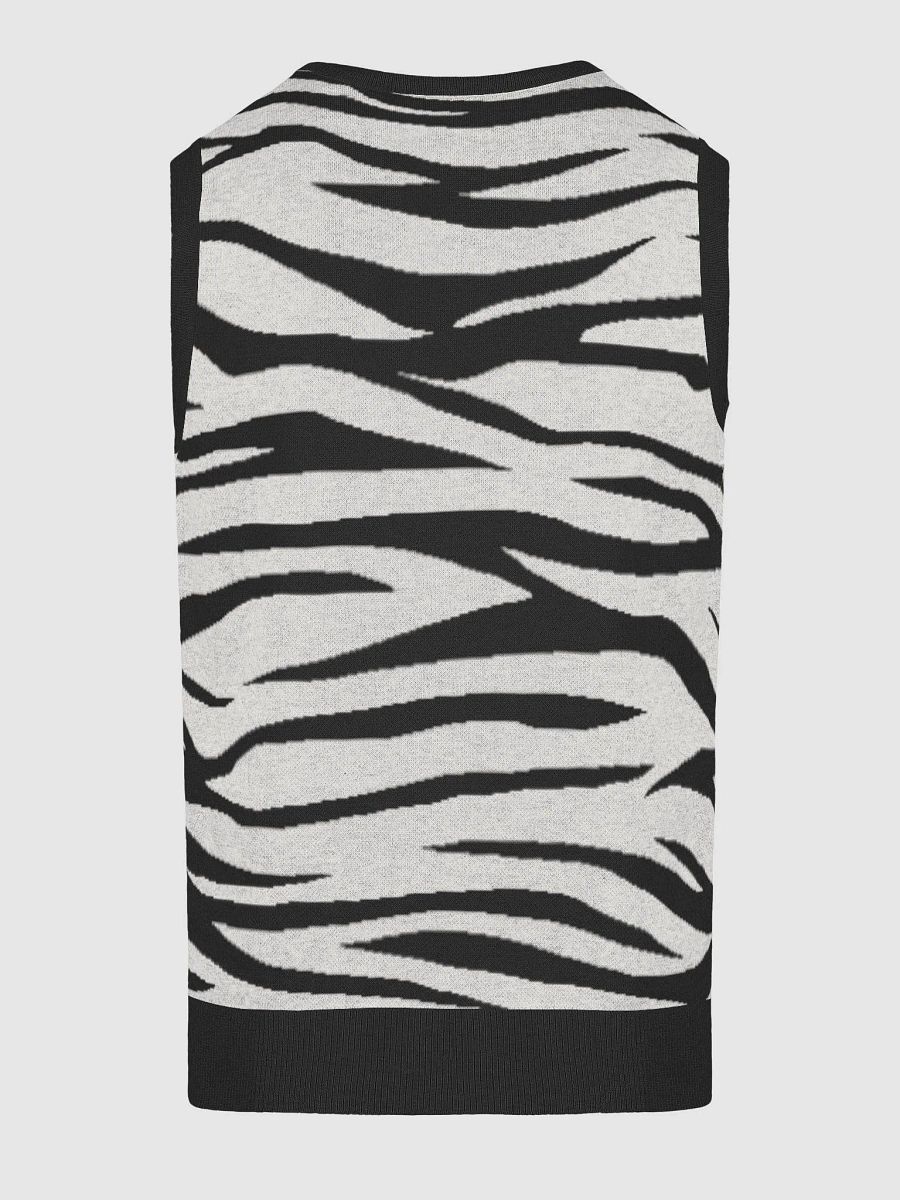Zebra Chic Knitted V-Neck Vest product image (19)
