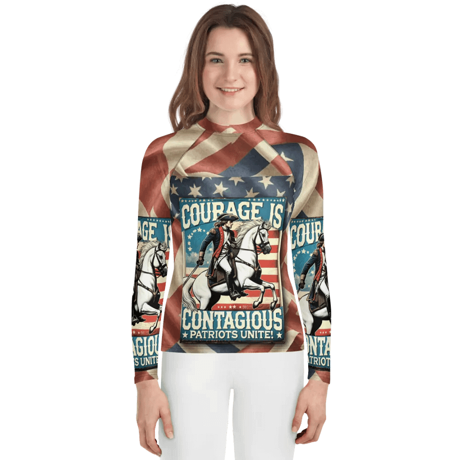 Courageous Patriots Youth Rash Guard product image (1)