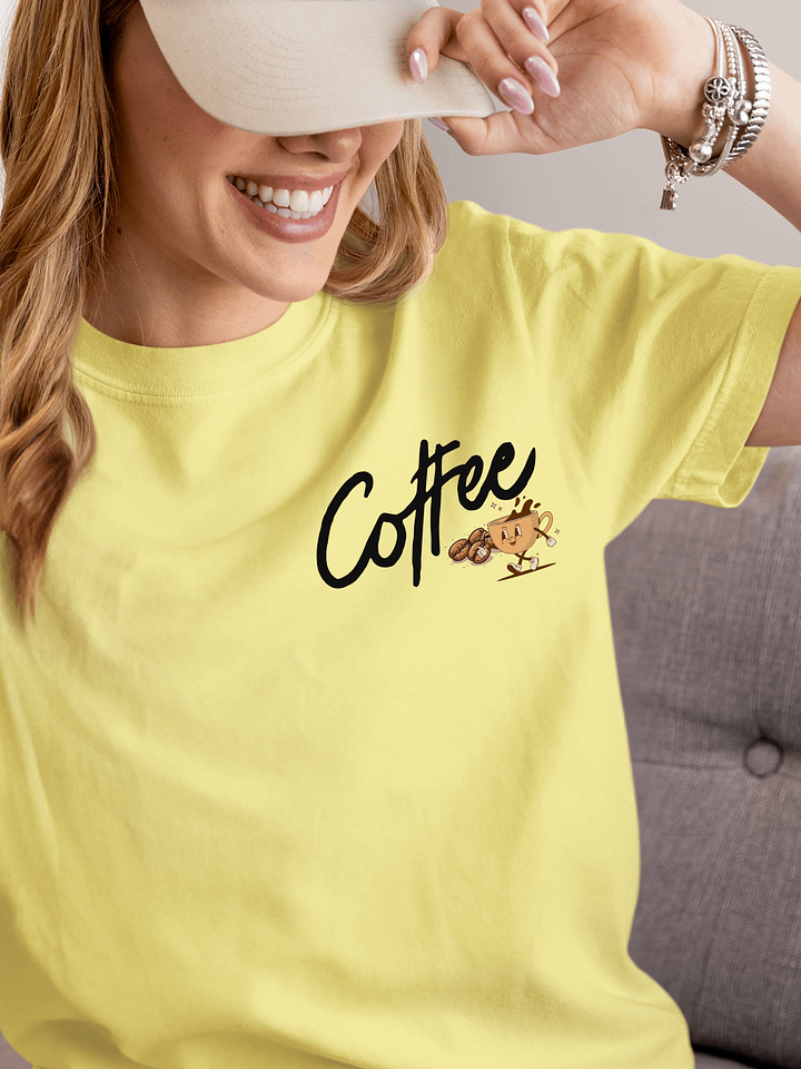 Cheerful Coffee Comfort Colors T-shirt. product image (1)