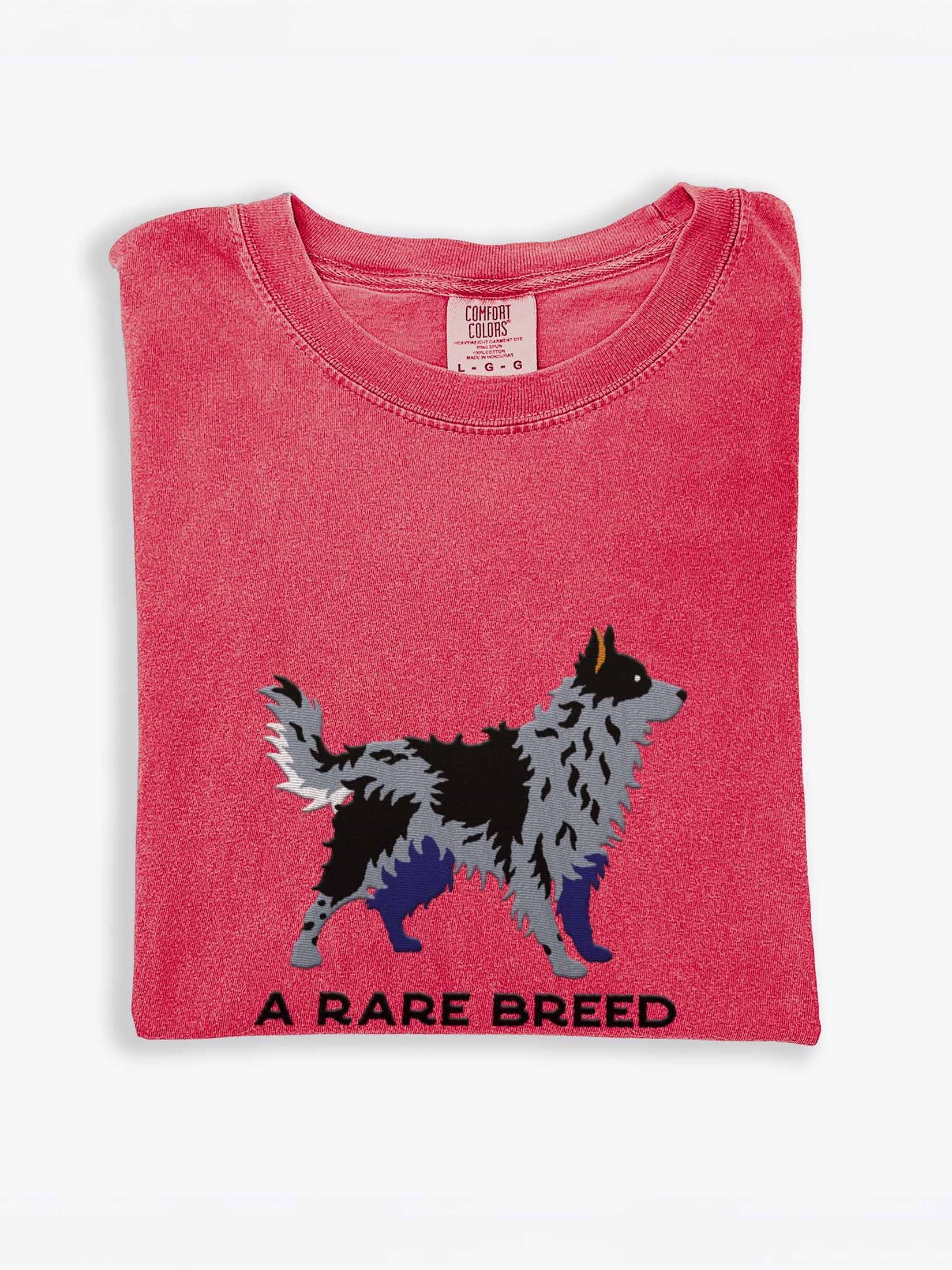 A Rare Breed T-Shirt(Embroidered) of a Hungarian Mudi(Blue Merle) product image (2)