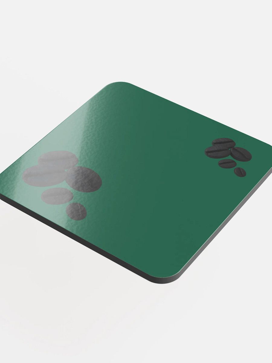Dark Green Black Coffee Beans Coaster product image (4)