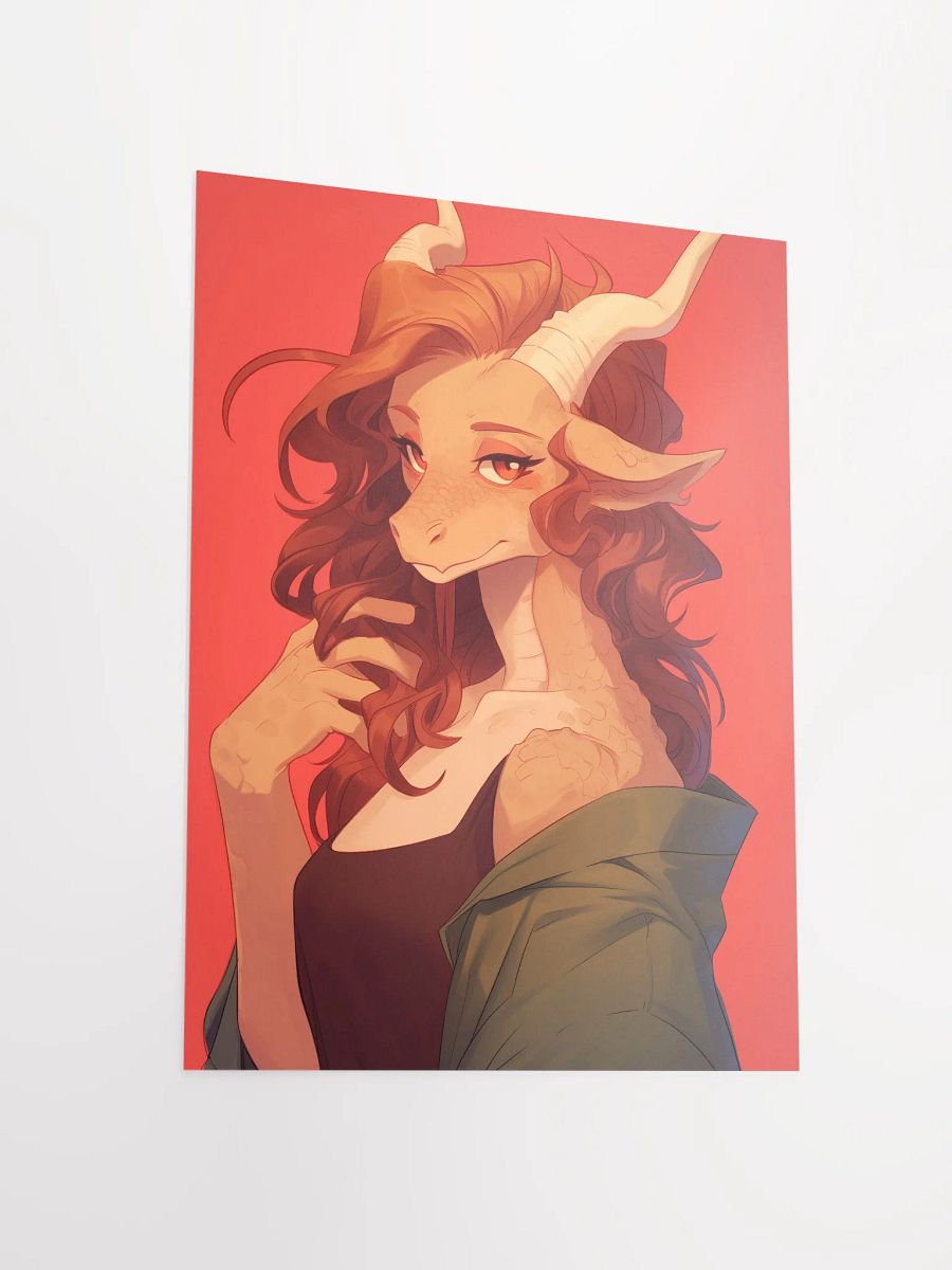 Dragon-Human Fantasy Portrait Poster product image (6)