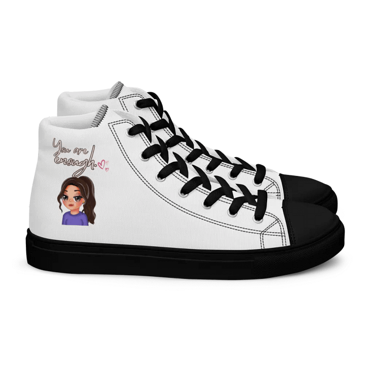 You Are Enough - Women's High Top Canvas Shoes product image (2)