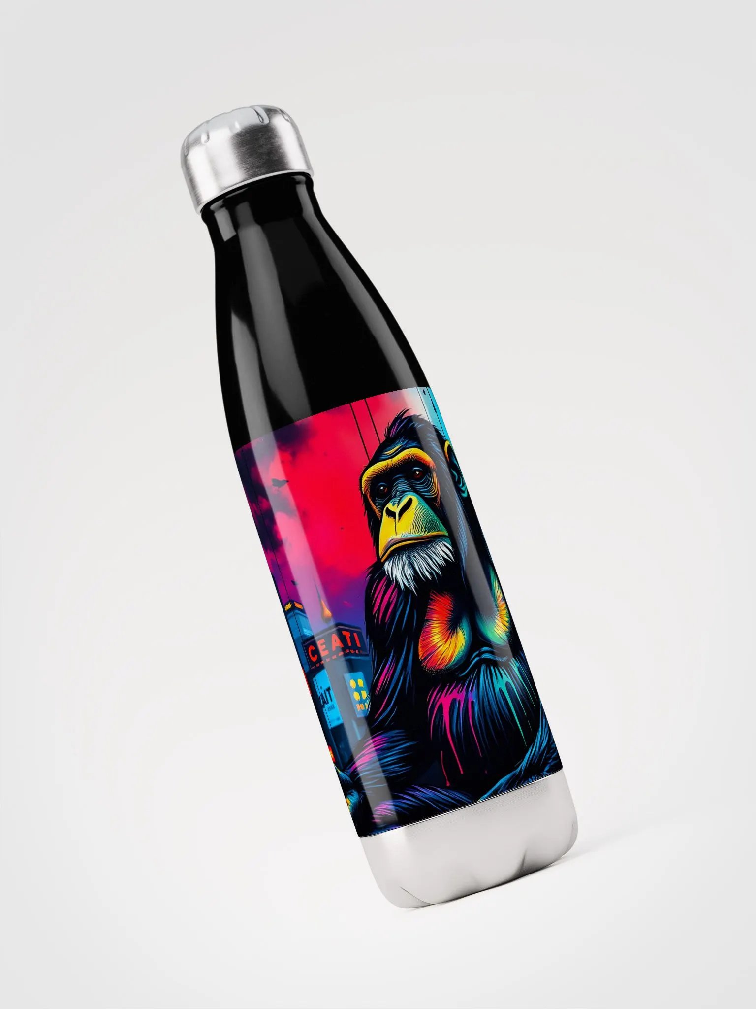 Neon Chimpanzee Stainless Steel Water Bottle product image (3)