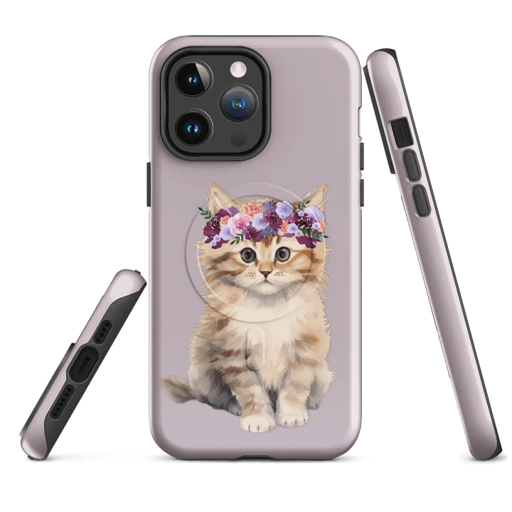 Floral Feline MagSafe® Tough Case product image (1)