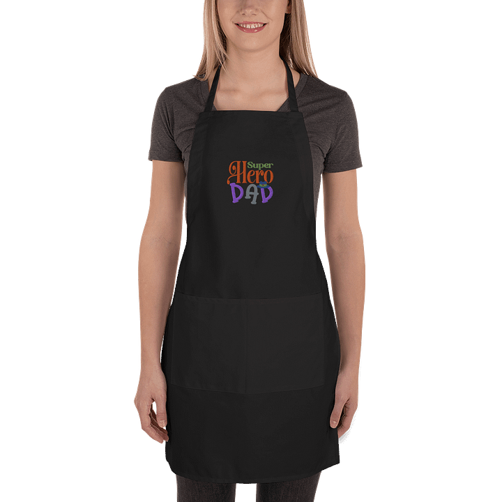 Super Hero Dad Embroidered Apron product image (3)