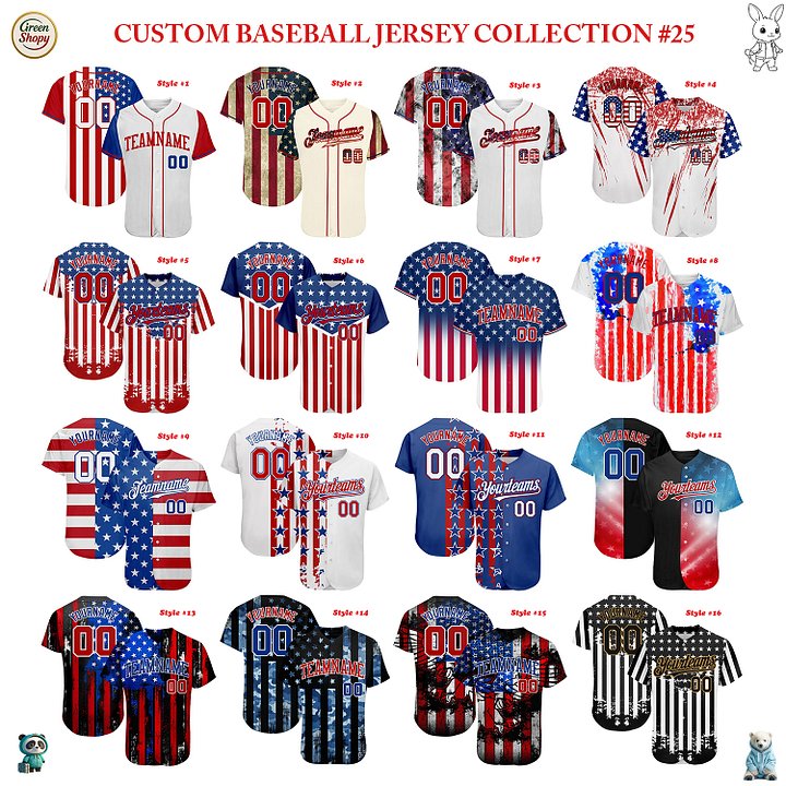 Authentic Baseball Jersey, Custom Baseball Jersey, Personalized Sport Jersey, Colorful, Flowers, Number, Logo, American Star product image (1)