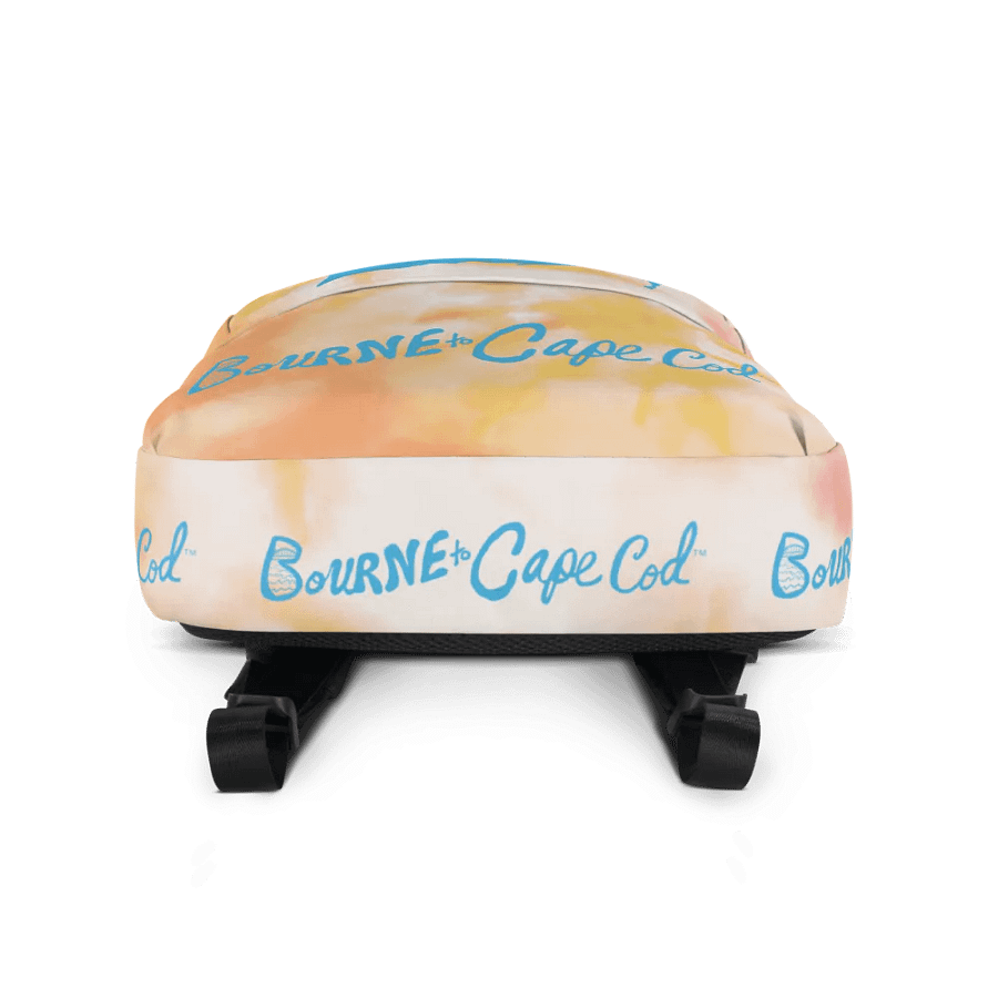 🌊 BOURNE to Backpack – Coastal Cool with BRN.2C.C.™ Vibes 🎒| Blue Logos | Orange Tie-Dye product image (4)