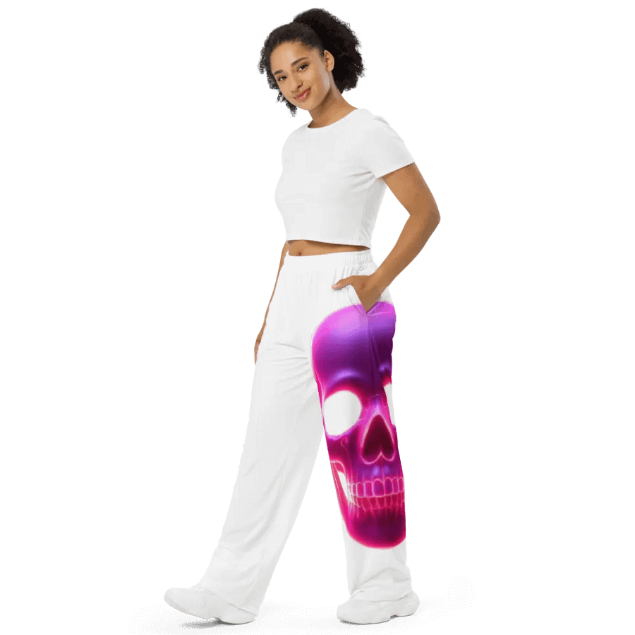Skull Unisex Wide-Leg Pants product image (7)