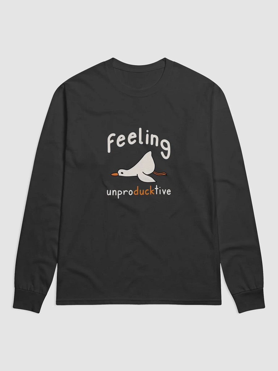 Meme Lazy Duck 'Feeling UnDucktive' Long Sleeve product image (1)