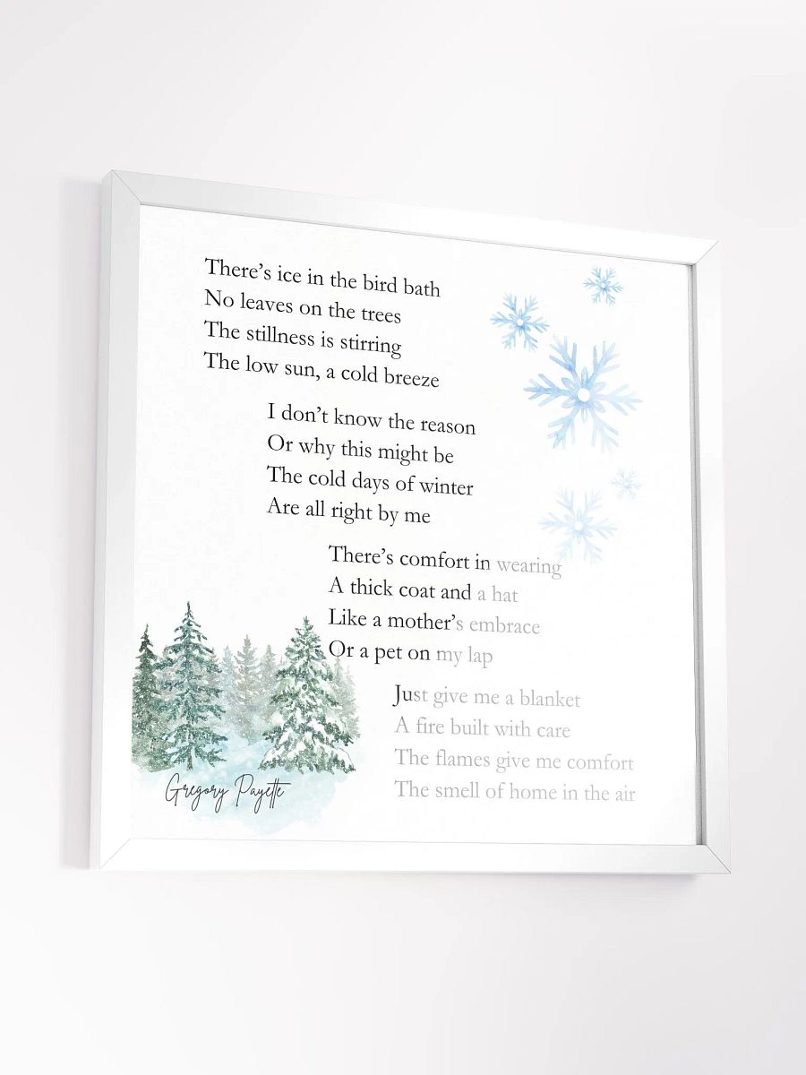 "Cold Days of Winter" - A Winter Scene Poetry Print product image (19)