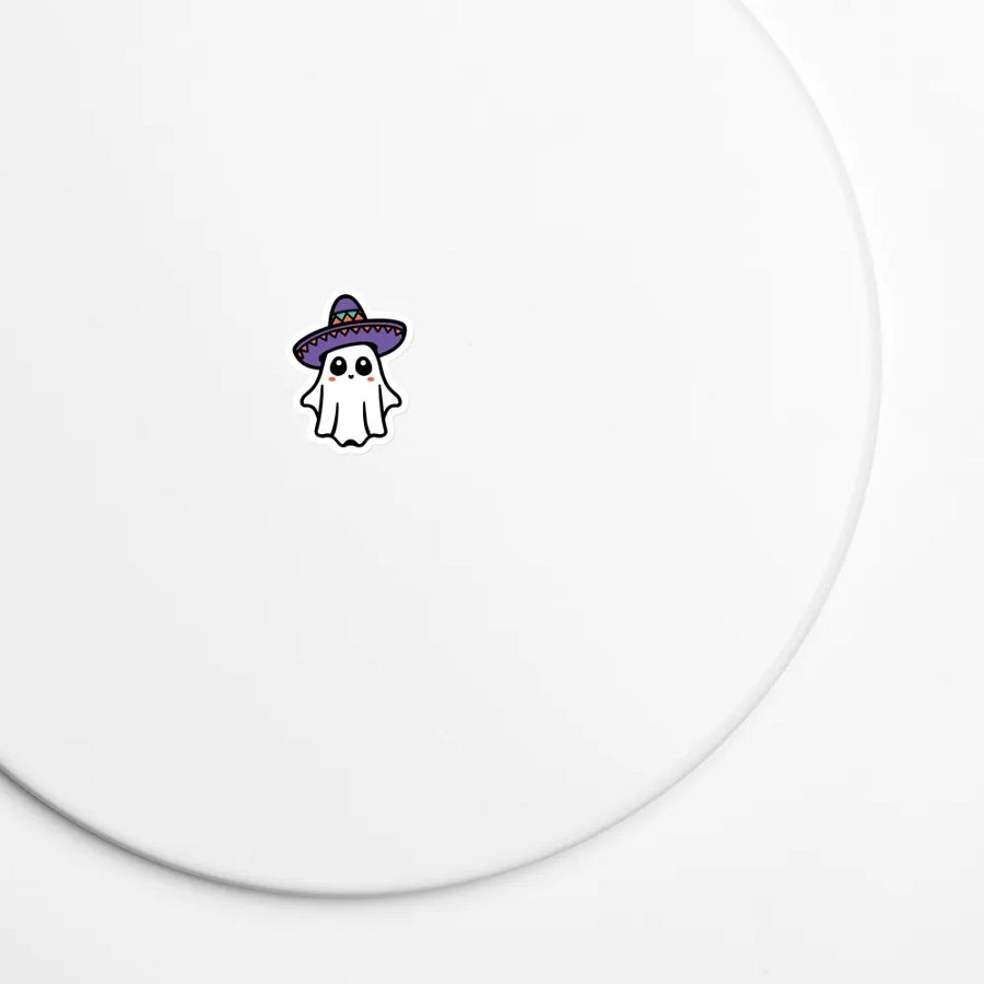 White Sombrero Ghost Magnet product image (6)