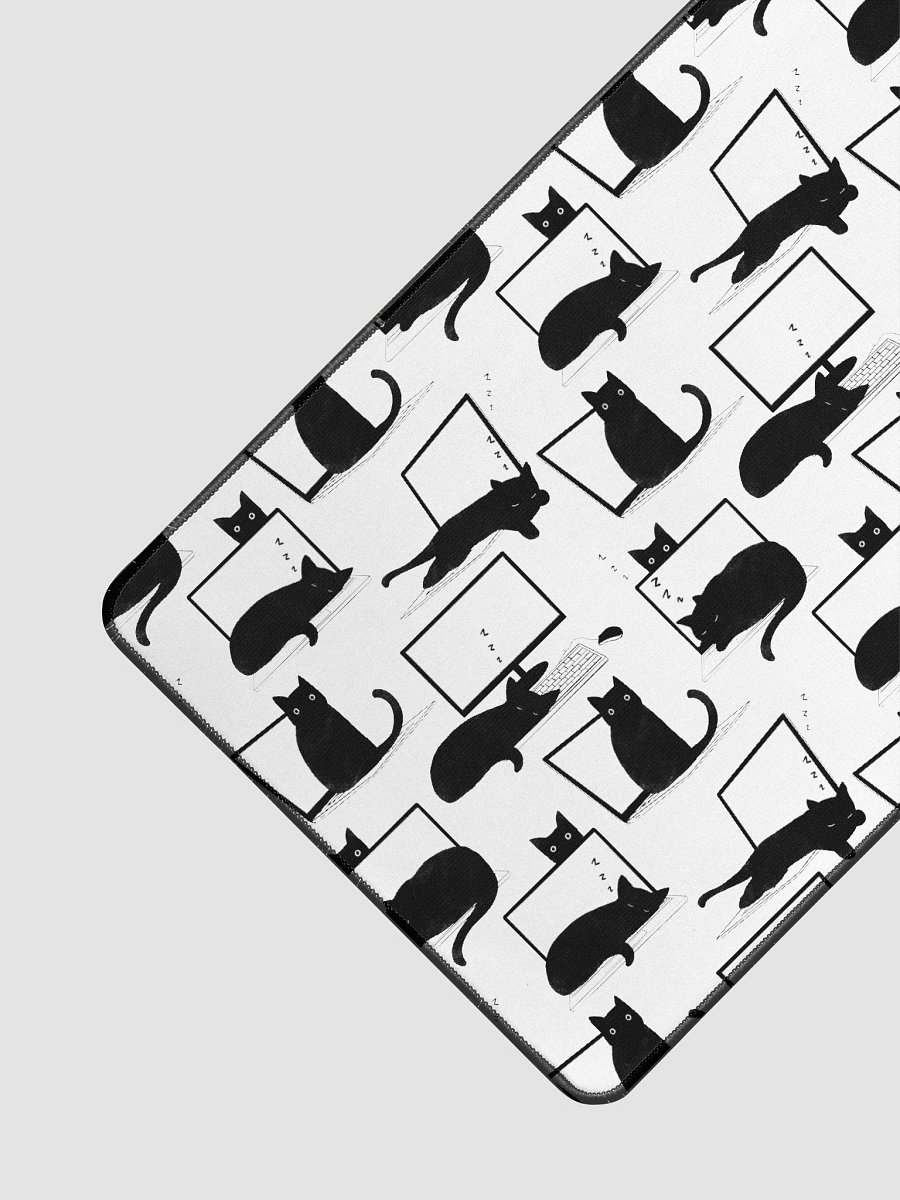 Cats Sleeping on Laptops Patterned Desk Mat product image (3)