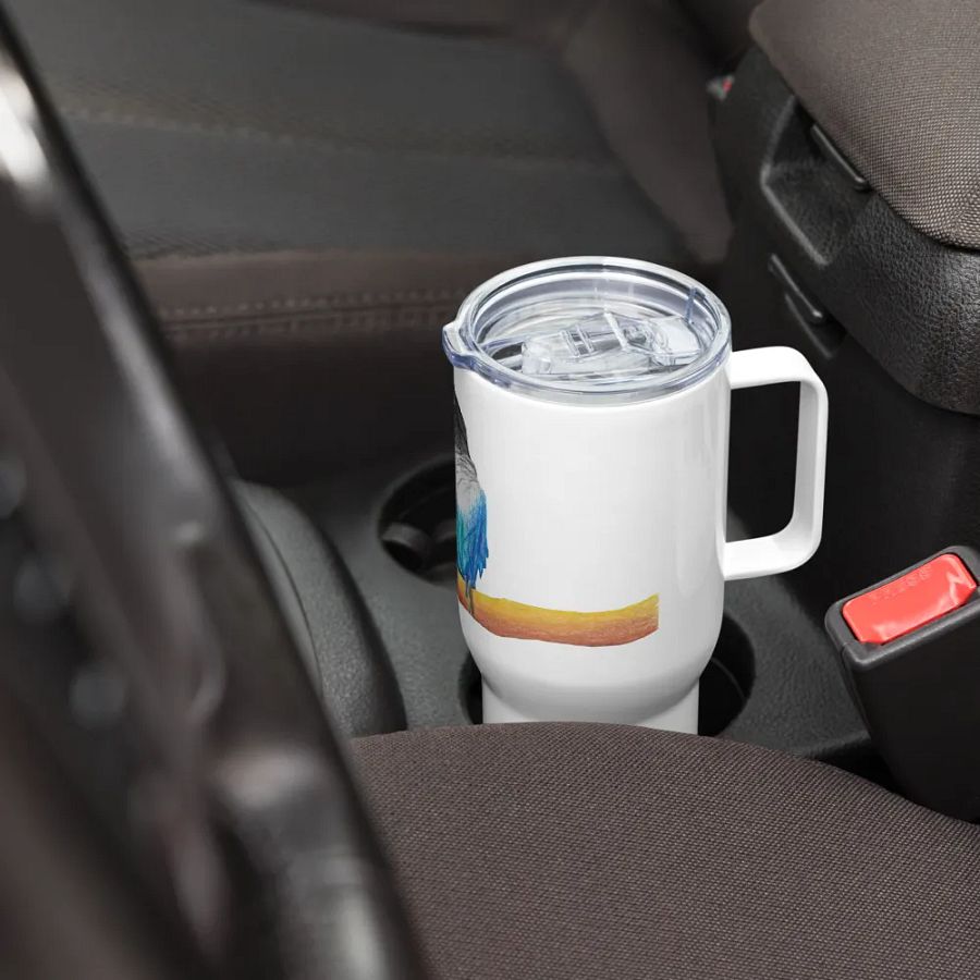 Lovebirds Drawing Travel Cup product image (7)